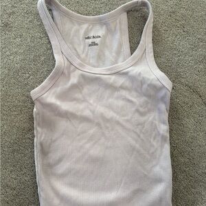 Wild Fable Light Gray Ribbed Tank Top